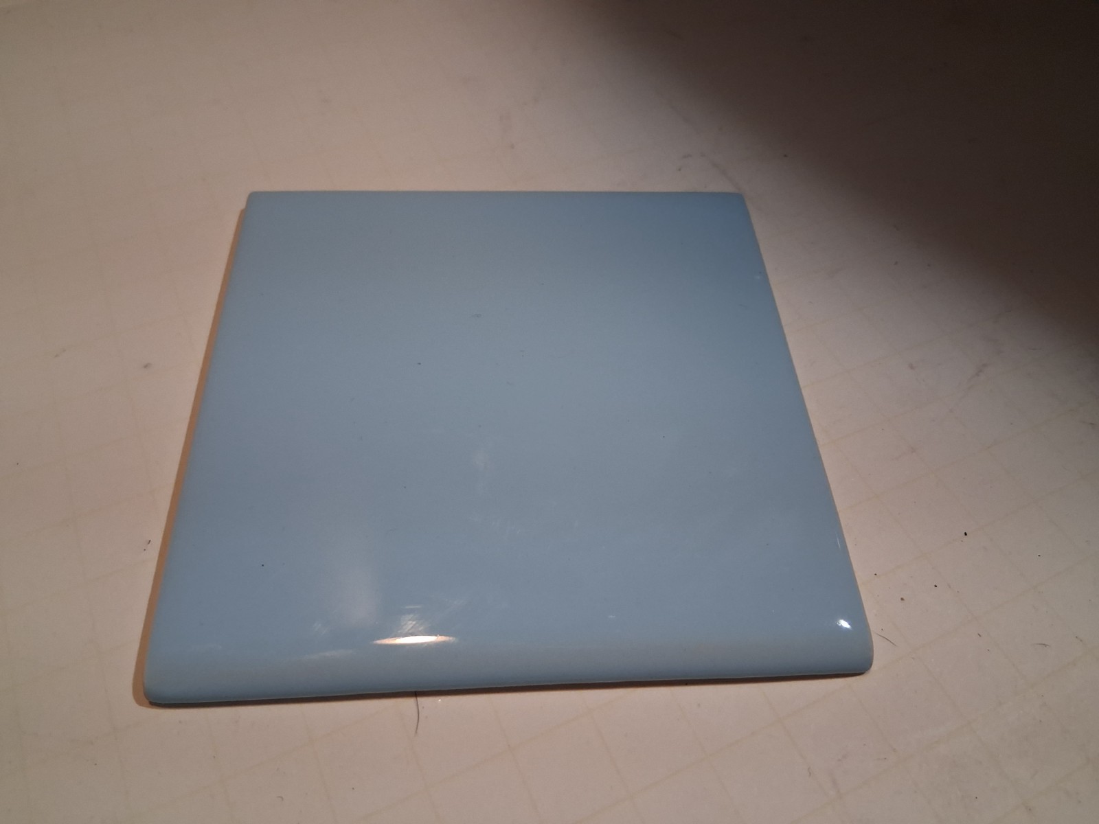 Vintage Mariwasa 4 1/4″S MCM Robin’s Egg Light Blue Ceramic Tile Bullnose