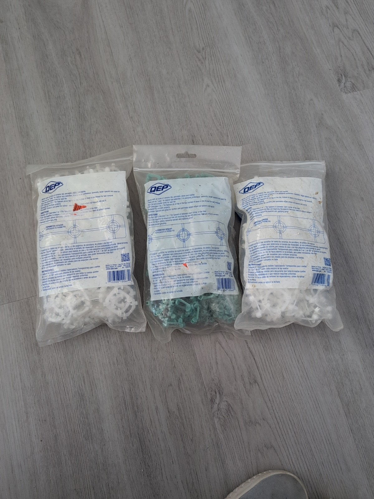 (3) pack QEP 1/16″ 3/16″ 1/8″ Clearview 2 In 1 Tile Spacers 100 Count + 50