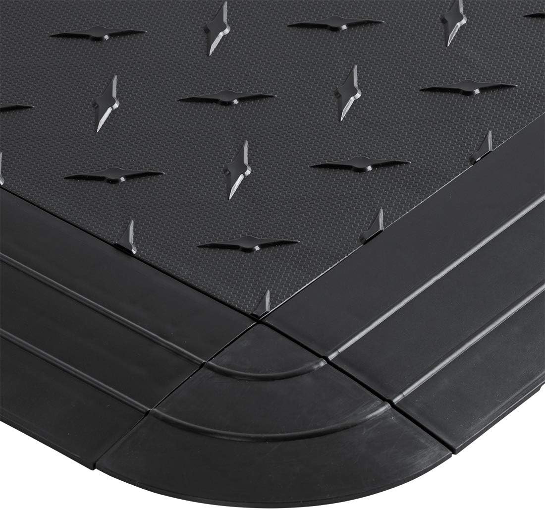 Looped Edge Garage Floor Tile 12 x 2.75 x 0.5 in Black 10-Piece Set