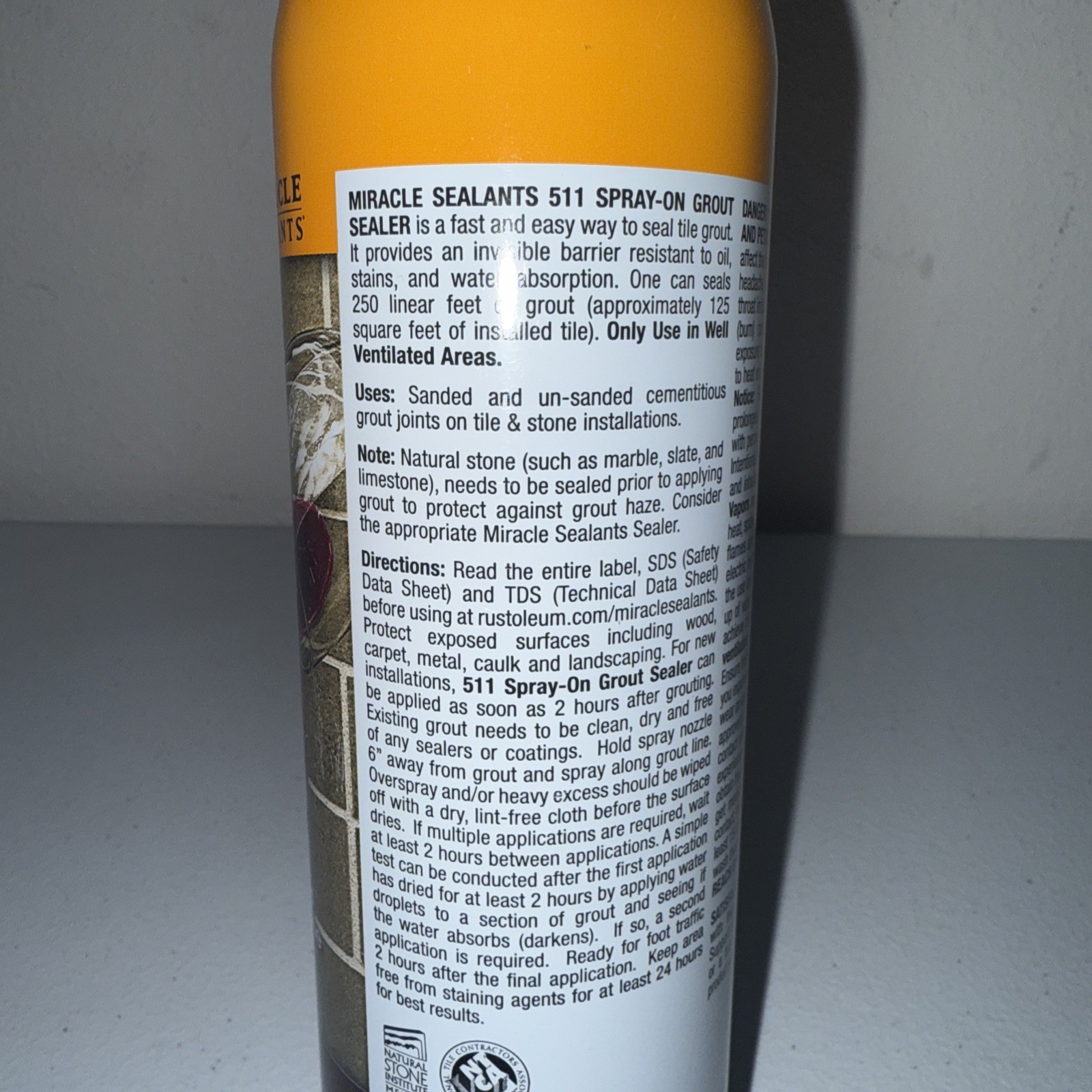 2 Pack 511 Spray-On Grout Sealer Water & Stain Protection Tile Shower