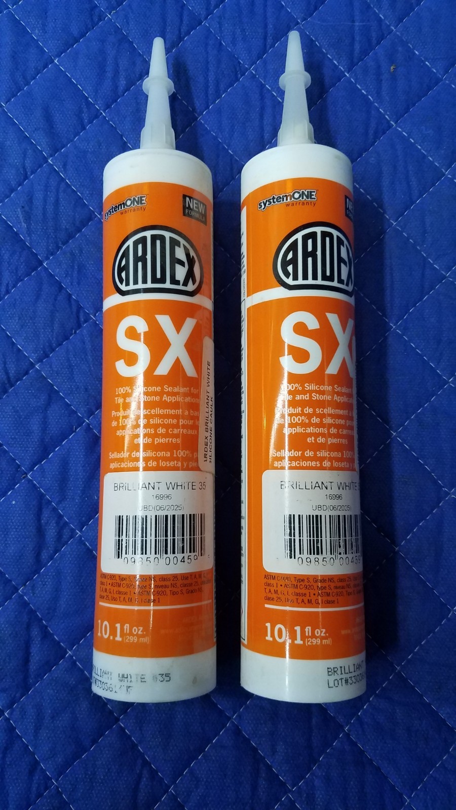 Lot of 2 Ardex SX Silicone Caulk – 10.1 oz.