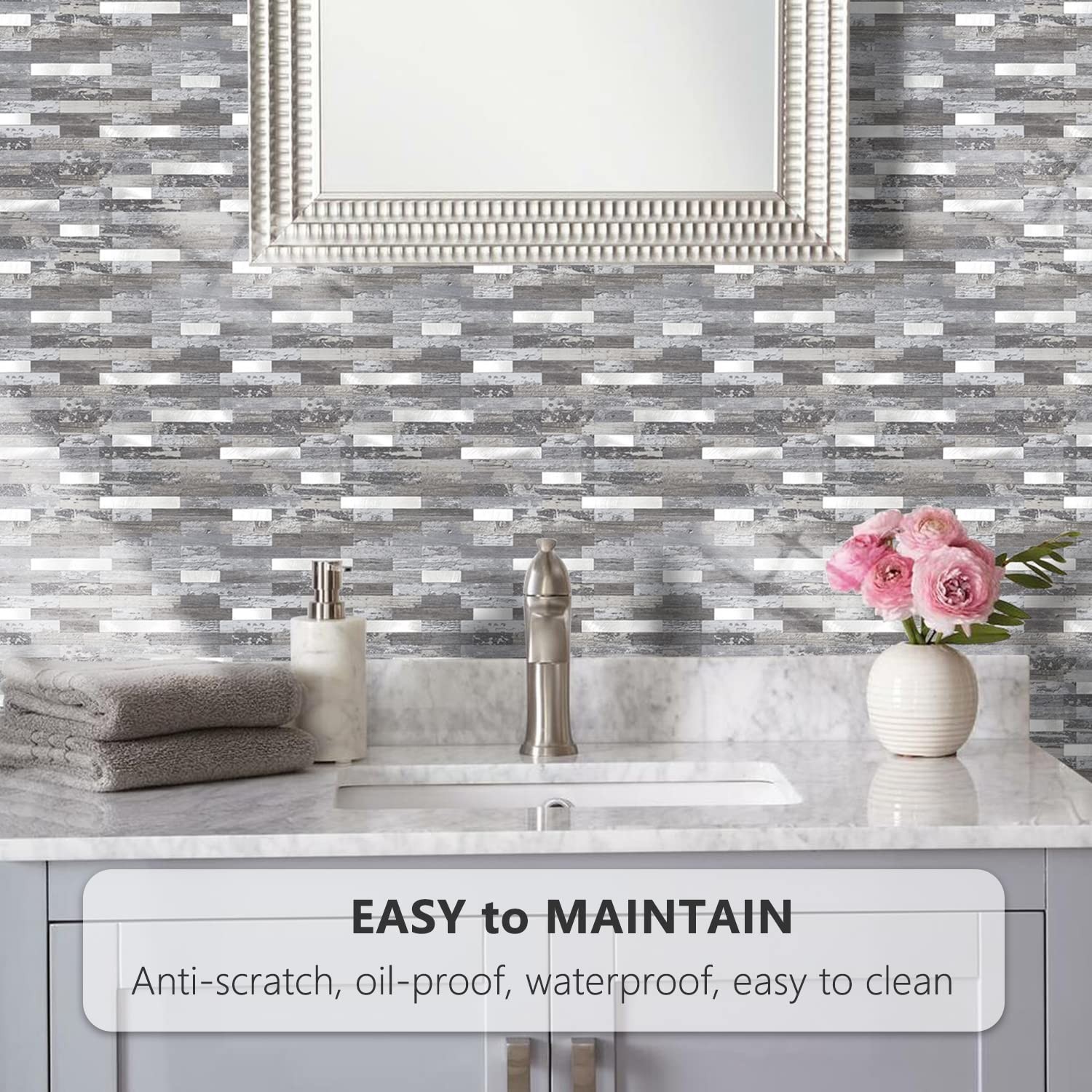Peel and Stick Backsplash, PVC Wall Tiles Stick on Backsplash for Kitchen(10 …