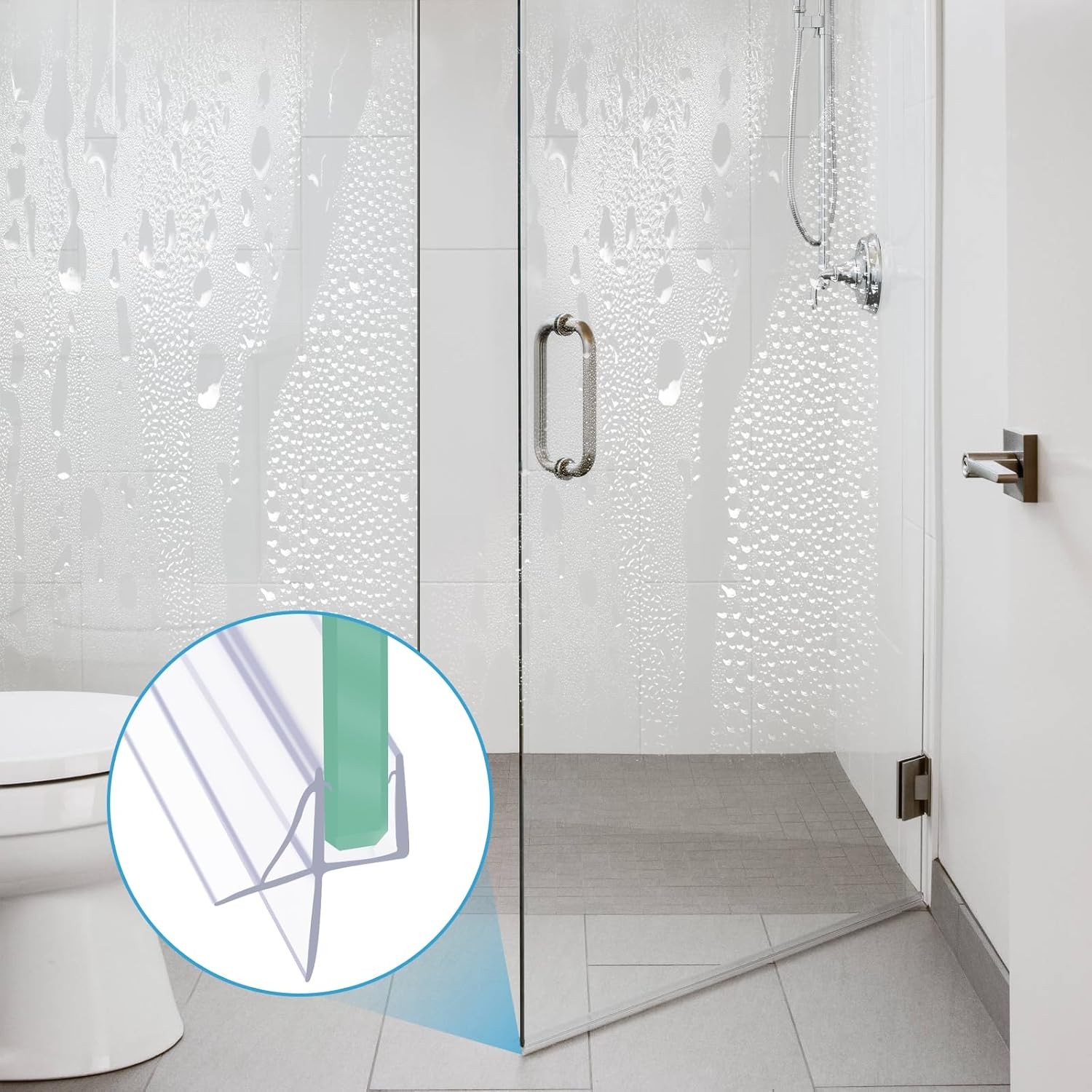 Frameless Shower Door Bottom Seal Sweep For 1/2″ Glass,