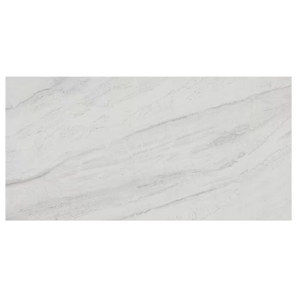Vigo White 12 In. X 24 In. Matte Stone Look Ceramic Floor and Wall Tile (16 Sq.
