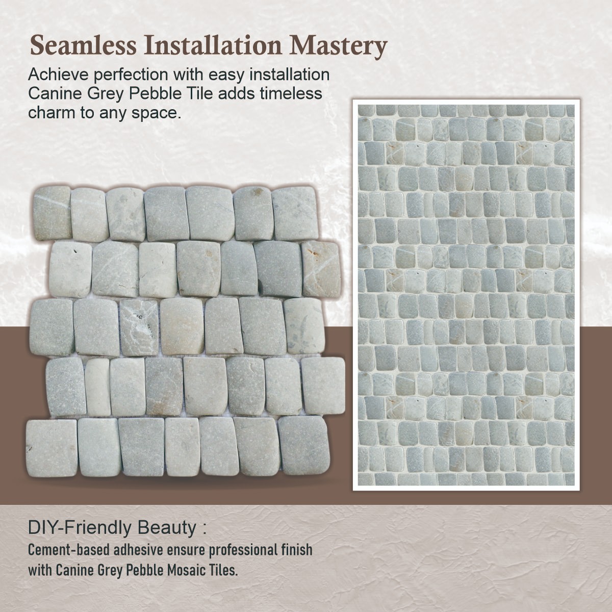 Canine Grey Natural Stone Mosaic Wall & Floor Tile ($16.8/SqFt)