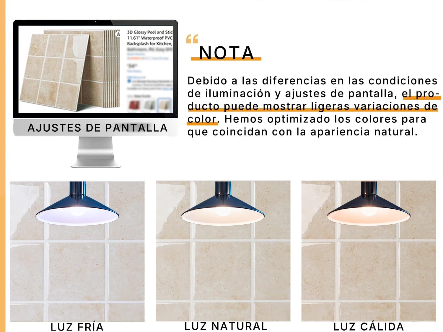 3D Glossy Peel and Stick Wall Tiles – 10 Pcs 11.61” x 11.61” Waterproof PVC…