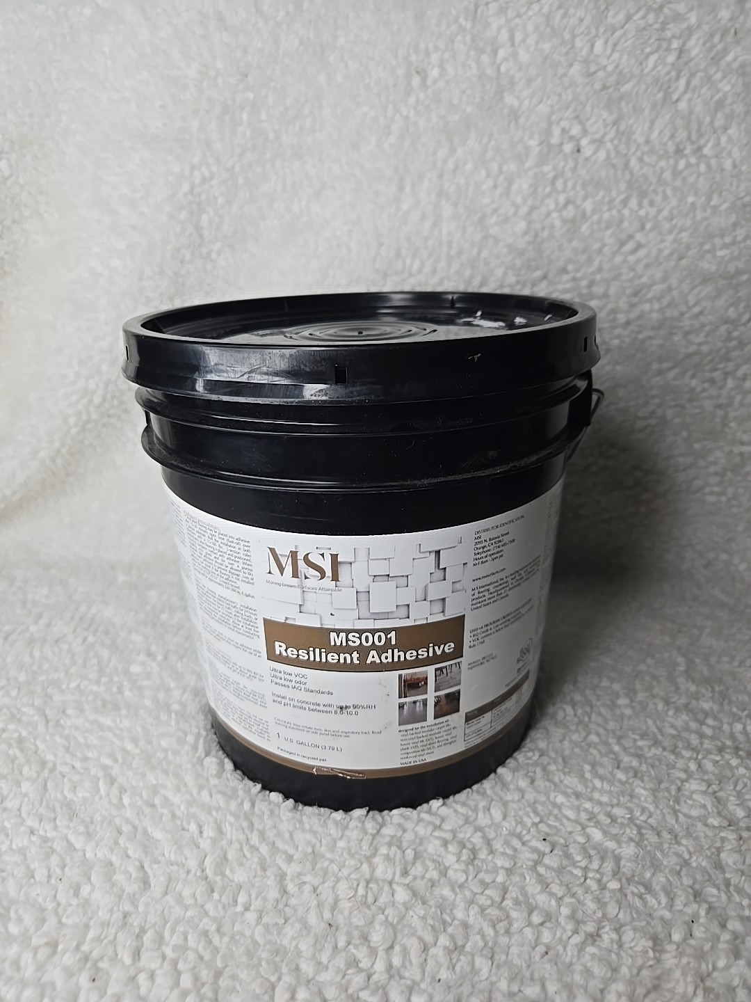 Msi Universal Pressure Ms001 Resilient Adhesive Vinyl Tile Adhesive 1 Gallon