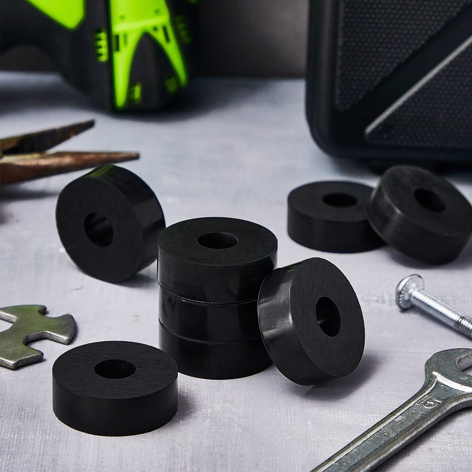 Fabbay Multi Purpose Rubber Spacer 1 OD x 3/8 ID x 1/2 Inch Thickness 1 inch