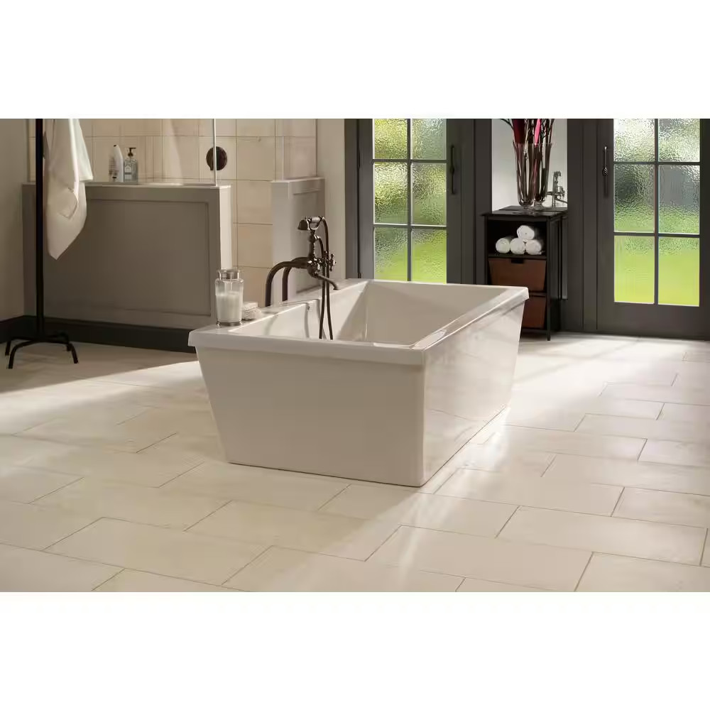 Corinthian White 12 In. X 24 In. Corinthian White Limestone Stone Look Tile (10.