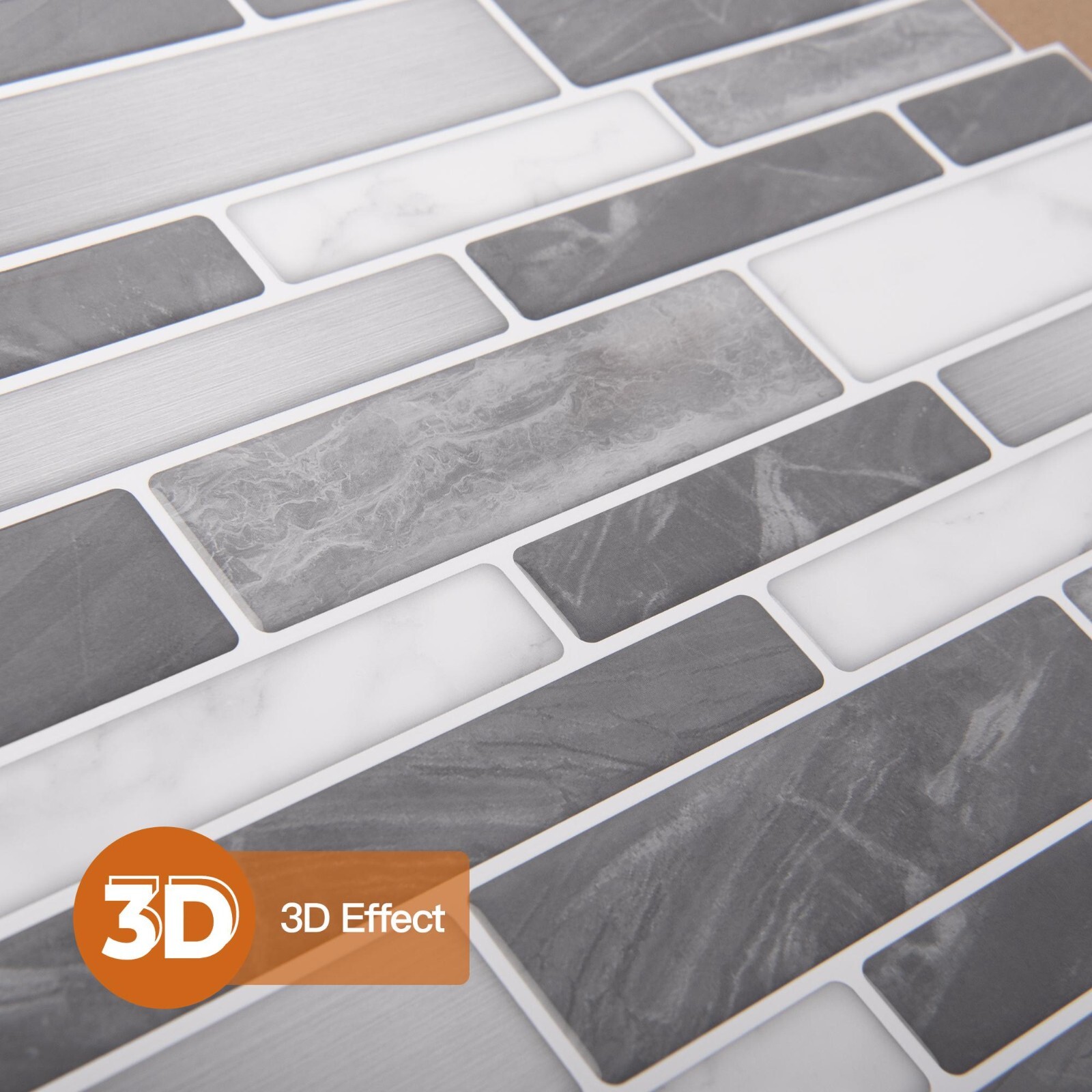 Art3d 10 Pieces Peel and Stick Kitchen Backsplash Tiles Self Adhesive Tile