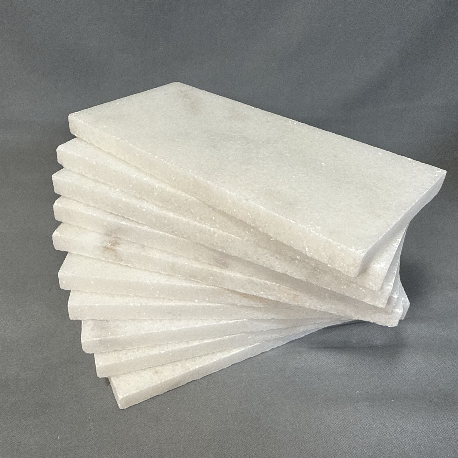 Lot of 10 Carrara White 6×3 Polished Marble Tile Wall Backsplash Bath Craft DIY