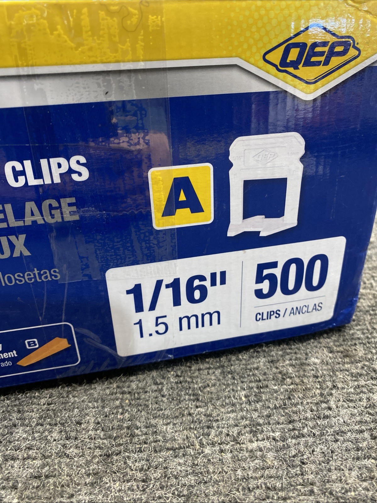 QEP Tile Leveling Clips 1/16″ 1.5mm 500 Count