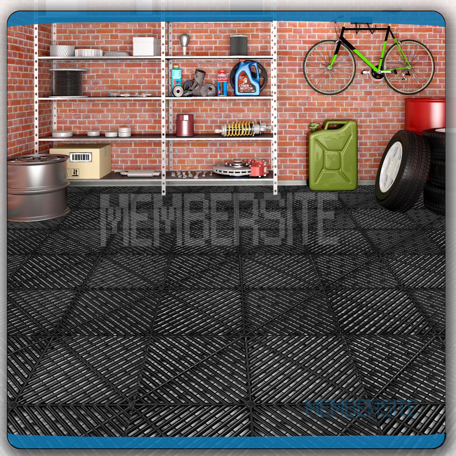 25/50 Pcs Interlocking Garage Floor Tiles Mat Modular Floor Tile 15.75”x15.75”