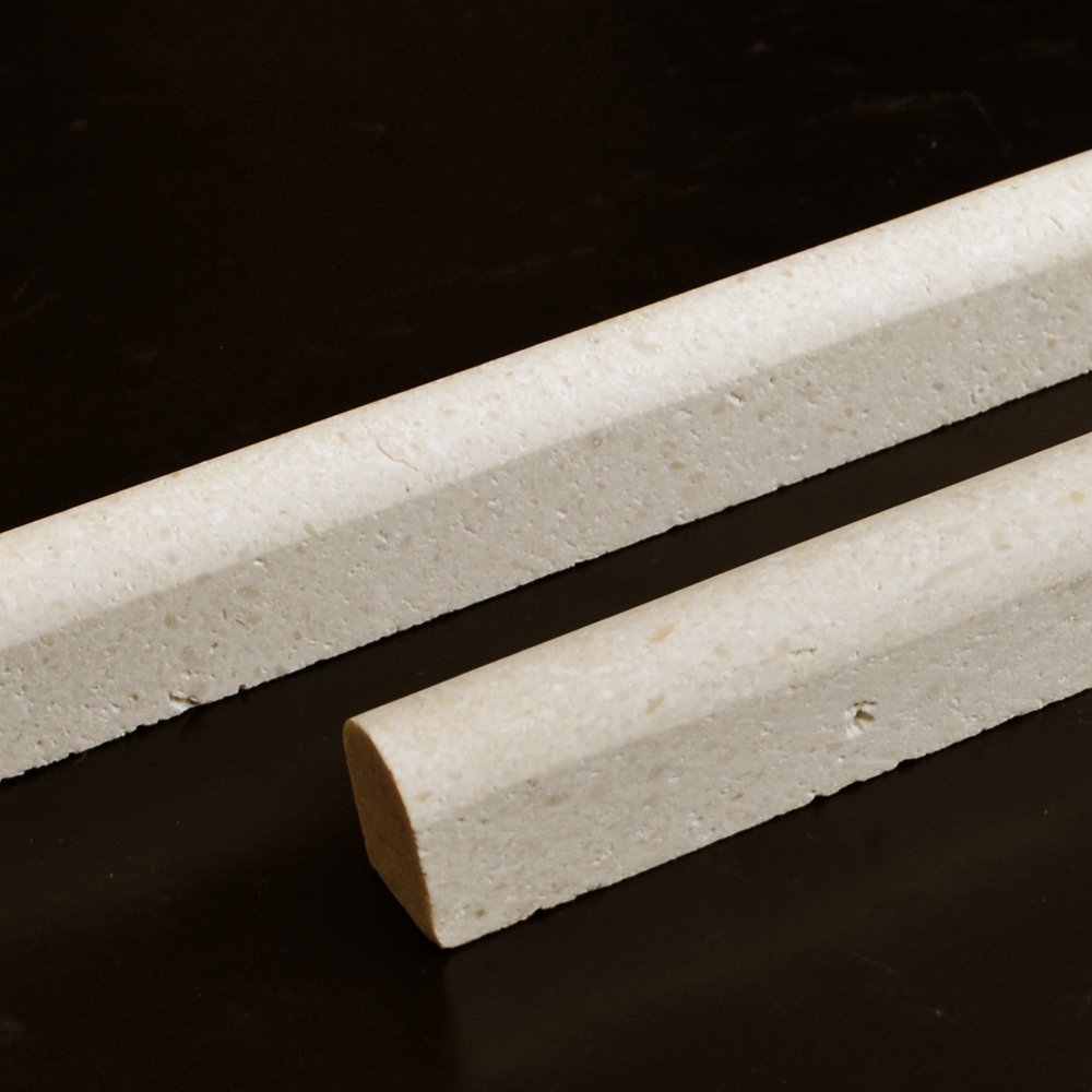 Cream Limestone 3/4″ X 12″ Pencil Liner Trim Chair Rail Wall Tile (Pack of 10)