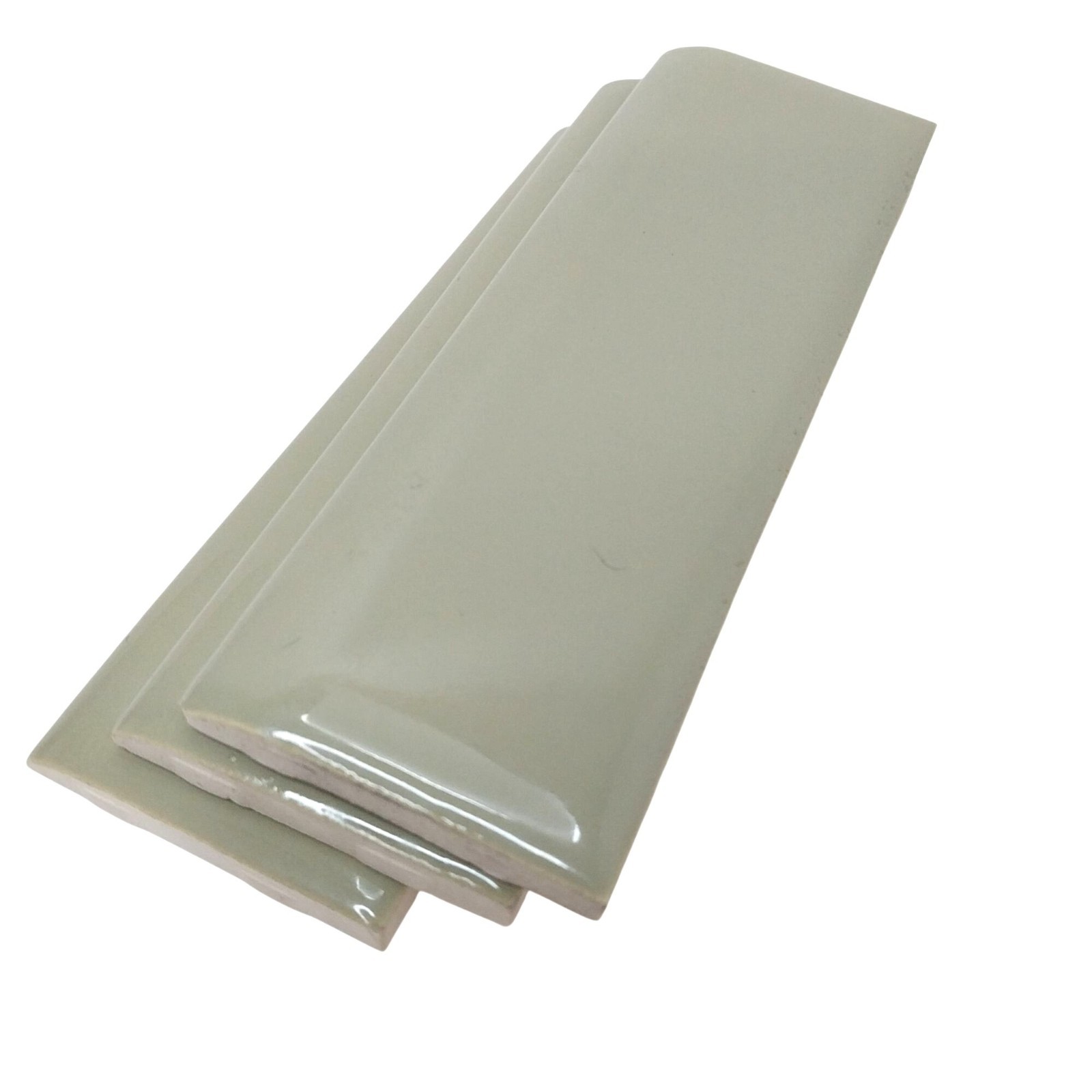 VTG Wenczel Seafoam Sage Green Ceramic Wall Tile Rectangular Bullnose 6″ x 2″