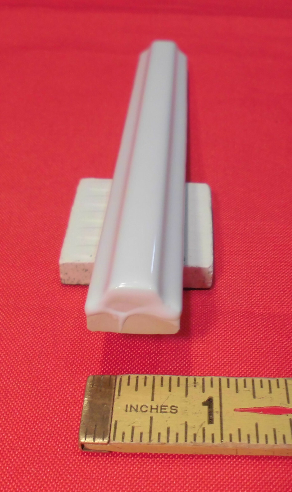 25 pcs. *Gloss White* Ceramic Pencil Liner Sizzle Tiles; 5/8″ X 6″ Raised Dome