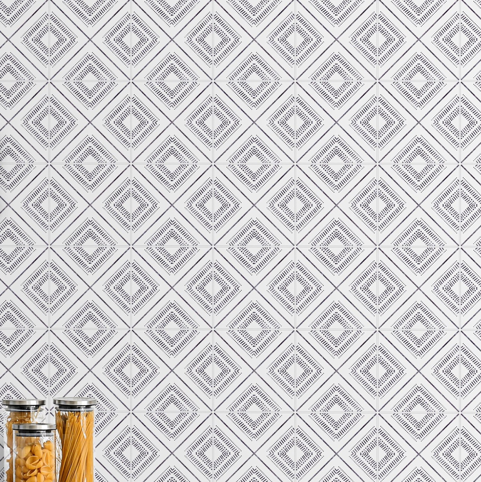 Ackland AKNPTAMA8X8M-PL Amara – 8″ x 8″ Porcelain Encaustic Floor – Estara