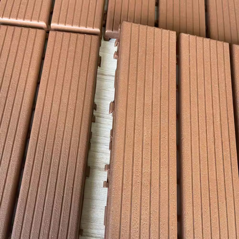 11.8 In. X 11.8 In. Patio Outdoor Flooring Waterproof Plastic Interlocking Deck