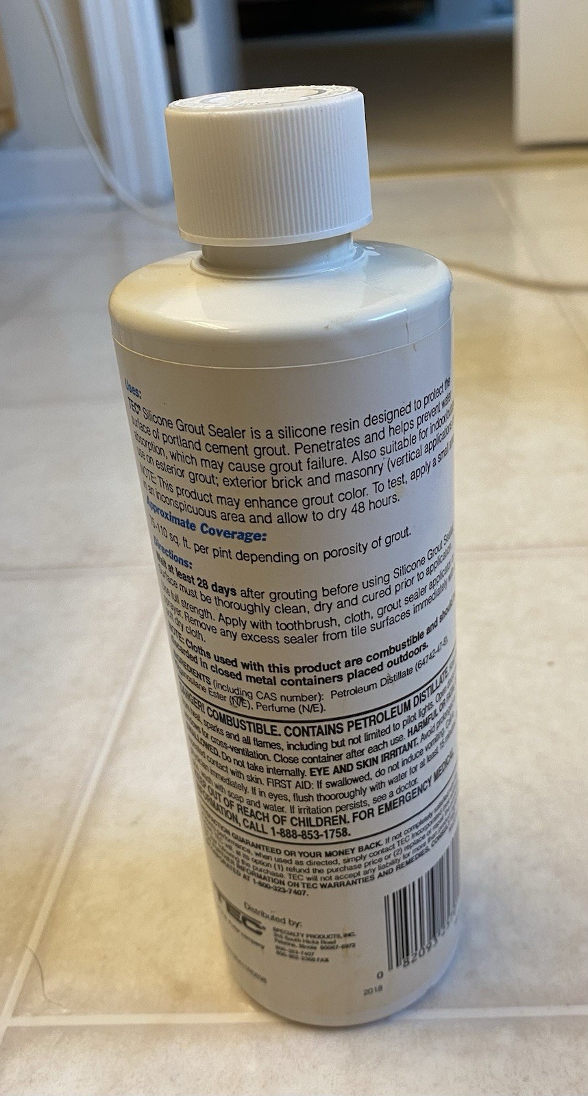 TEC Silicone Grout Sealer Protects Ceramic Tile Grout 16 oz NEW Old Stock