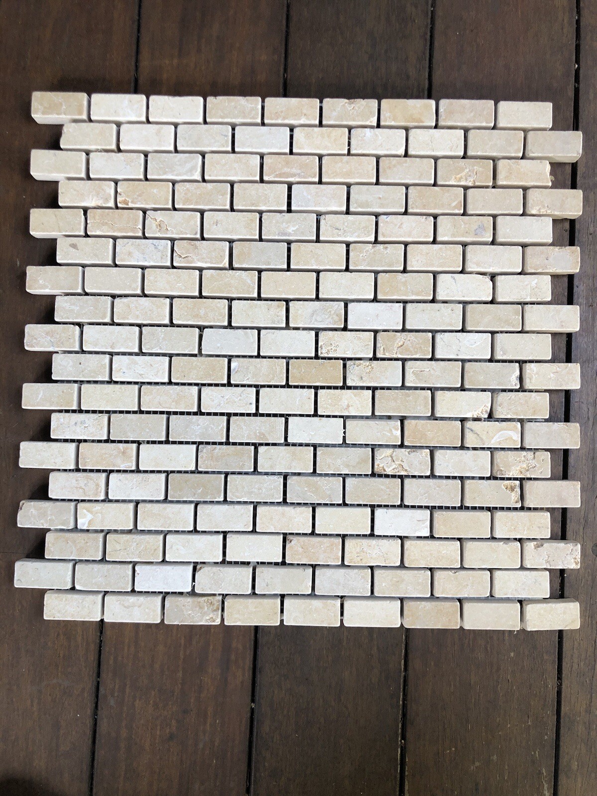 Tile Mosaic Jerusalem Gold Natural Travertine Stone 12 X 12 Subway 9/16 X 1 1/4