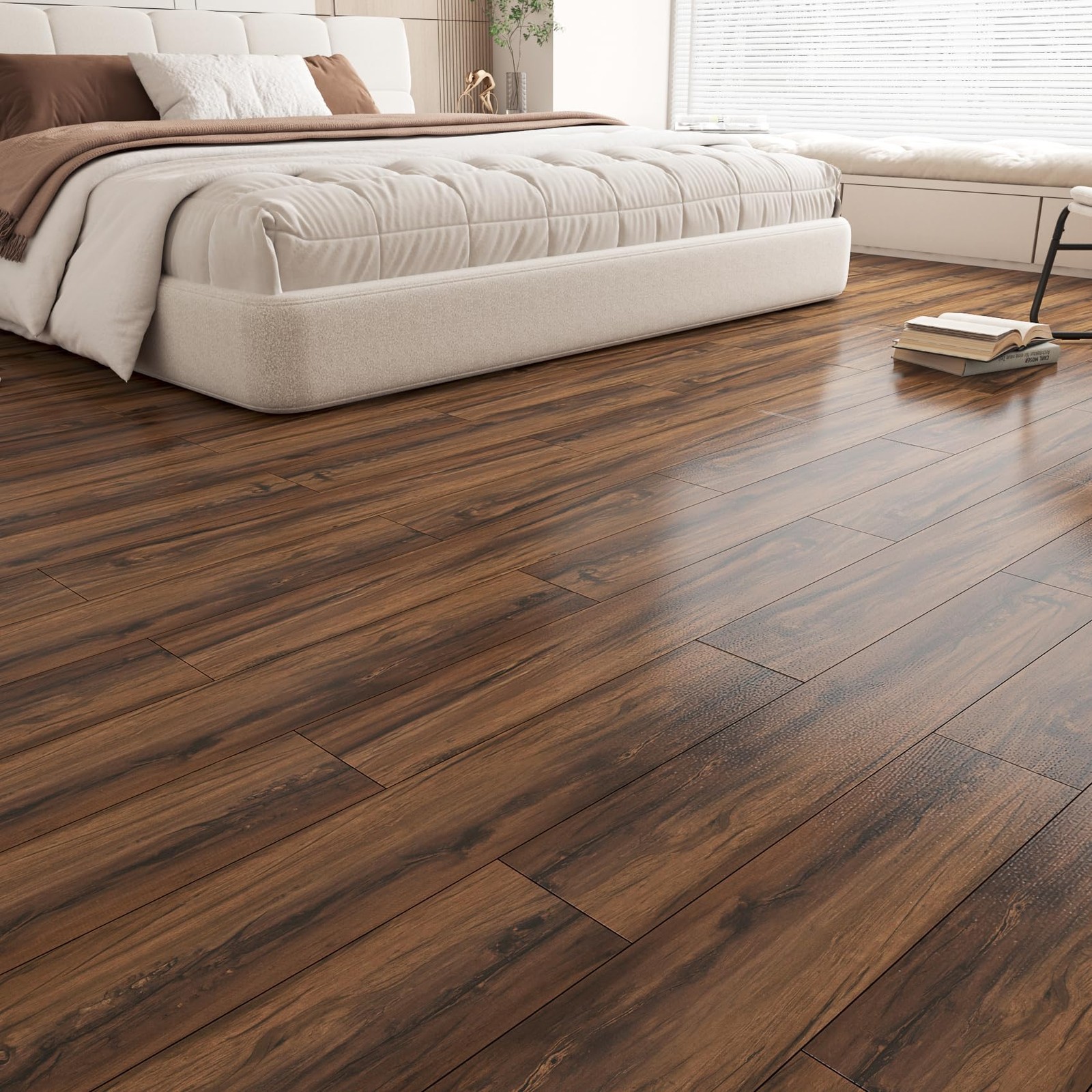18-Pack 36″x6″ Peel and Stick Barn Wood Floor Tile Stickers Peel and Stick Ba…