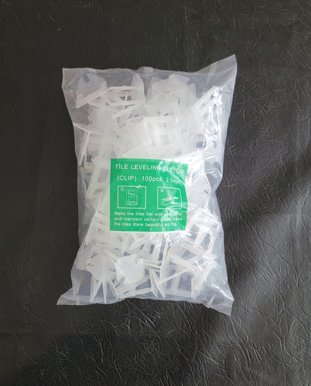 Tile Leveling System Clips (1/8″) 2.5mm Floor Wall Tile Leveler Clips 100 Pcs
