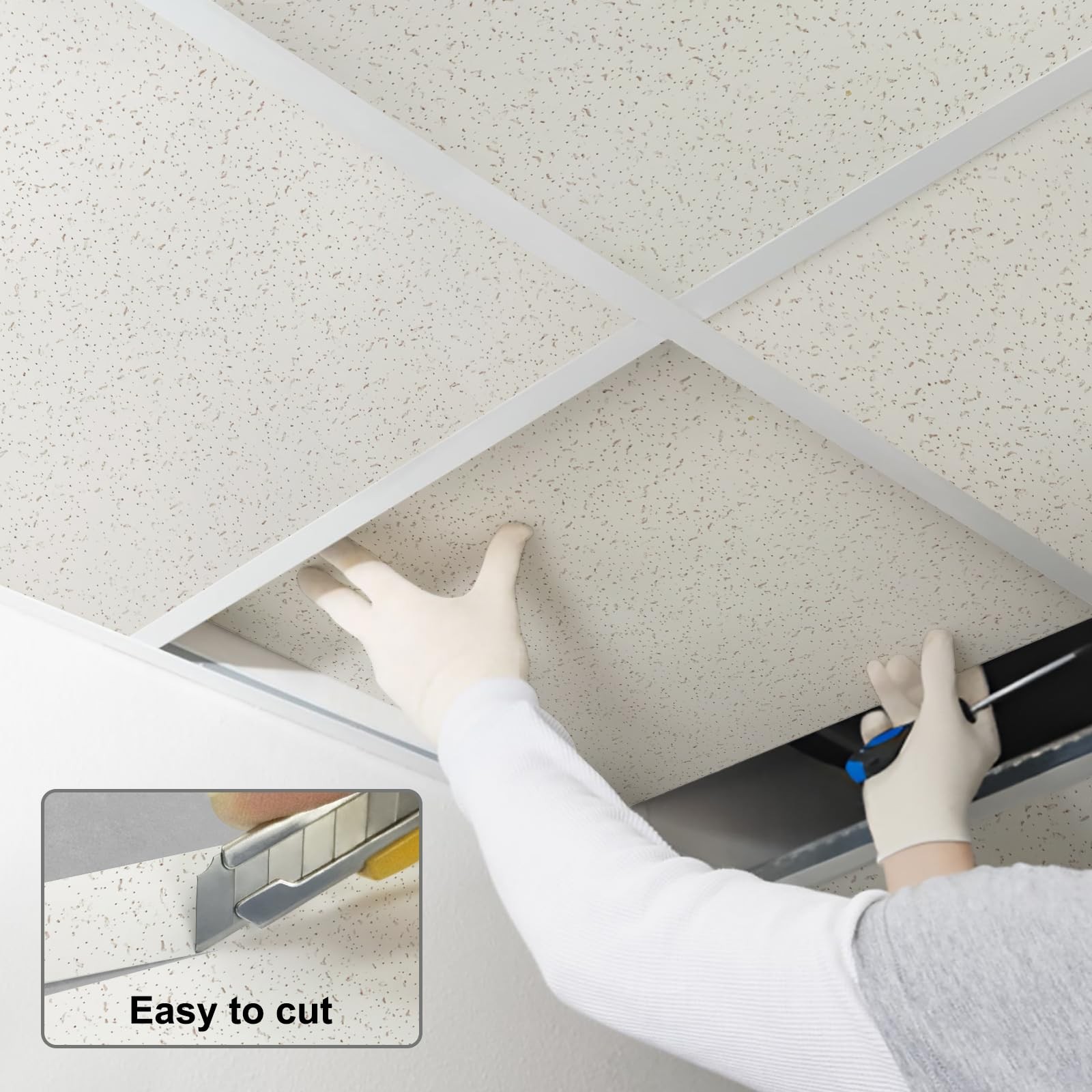Gigrwiin 2ft x 4ft Printed Pro Ceiling Tiles – PVC Ceiling Panel 24 x 48in –