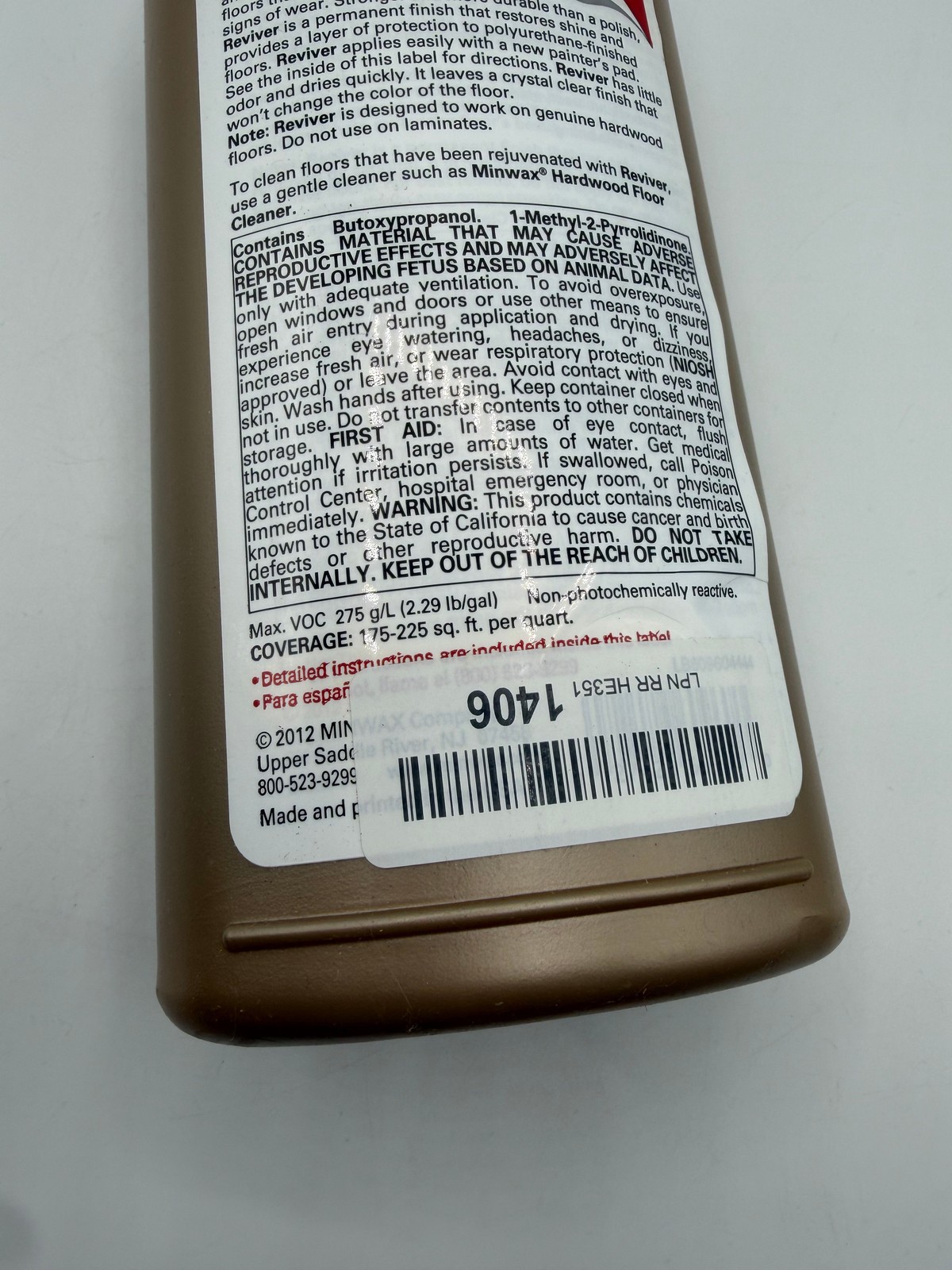 Minwax Hardwood Floor Reviver Low Gloss Polyurethane Finish Restorer 32 oz Bs331