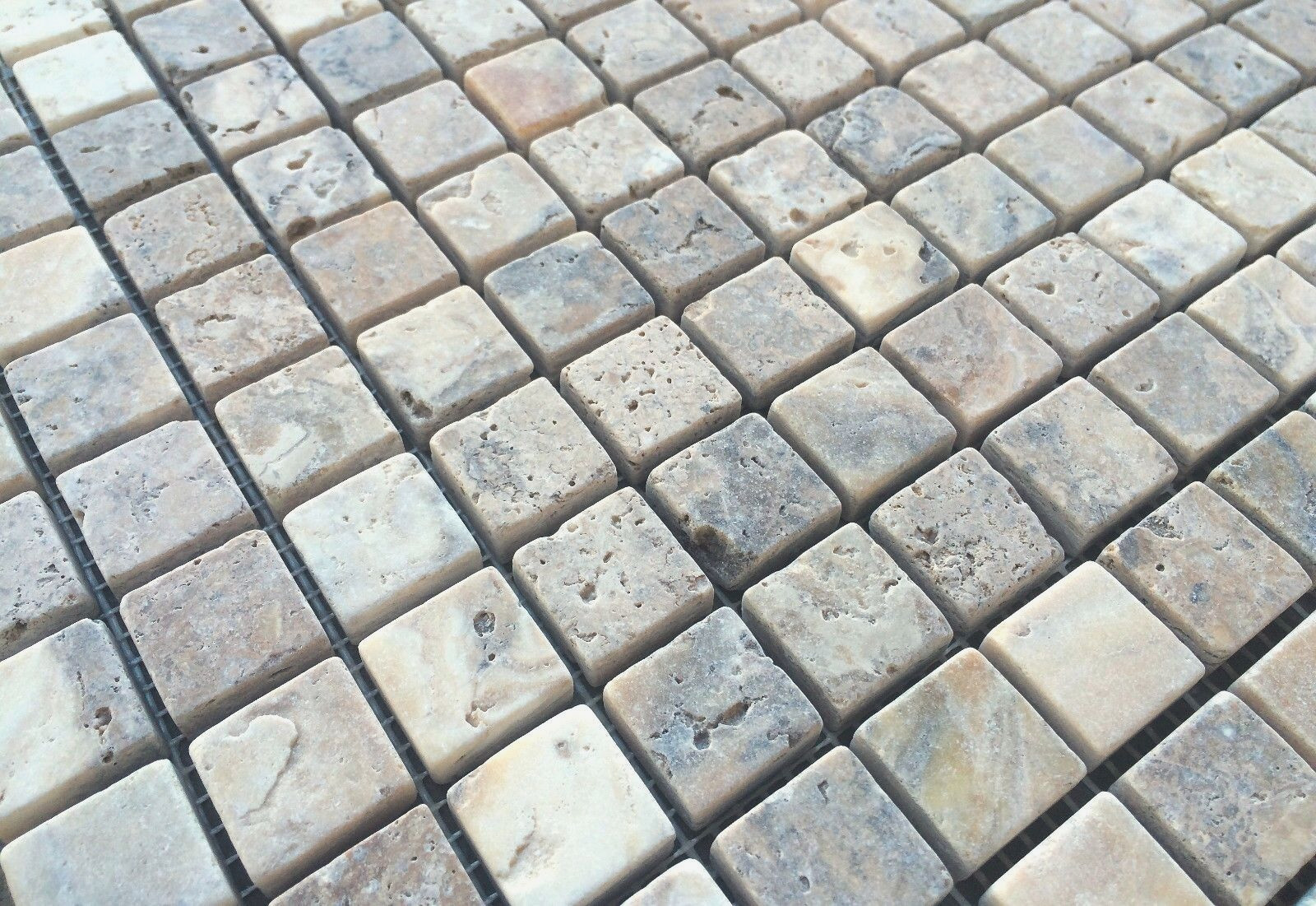Antique Onyx 1″x1″ Tumbled Aged Mosaic Backsplash Wall Floor Tile