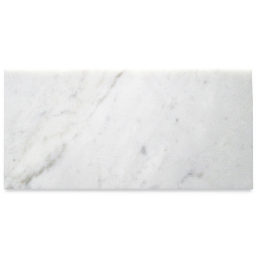 C43H 6×12 Carrara Venato Marble Subway Tile Honed Bianco White Carrera
