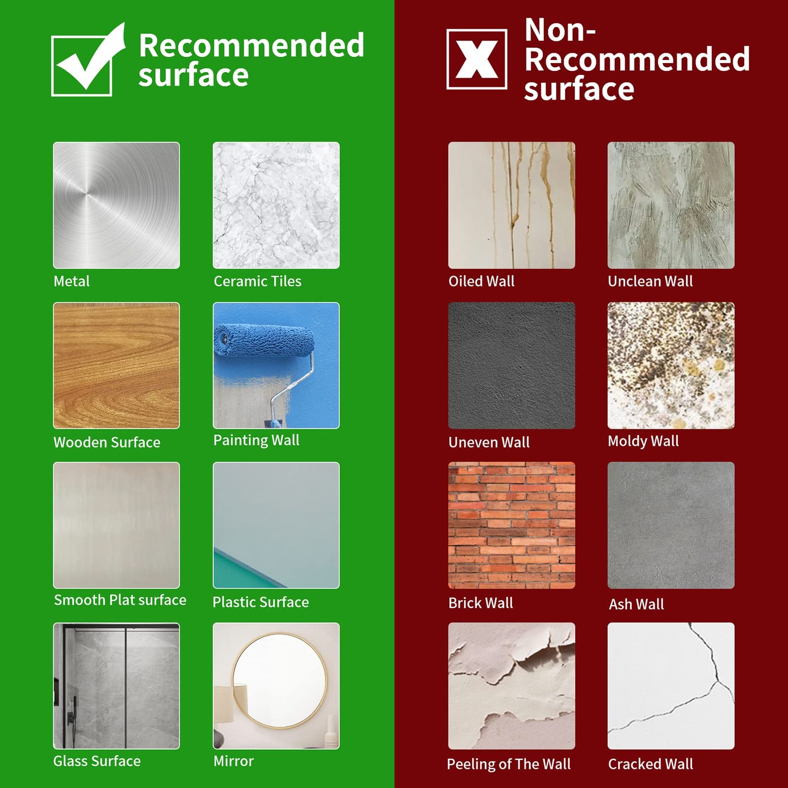 URCOLOR 10-Sheet backsplash Tile for Kitchen Peel 12 x 12 inches, White Gray