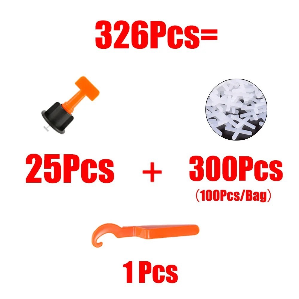 Tile Leveling System 300Pcs Wedges Spacers Plier Floor Wall Tile Alignment Kit