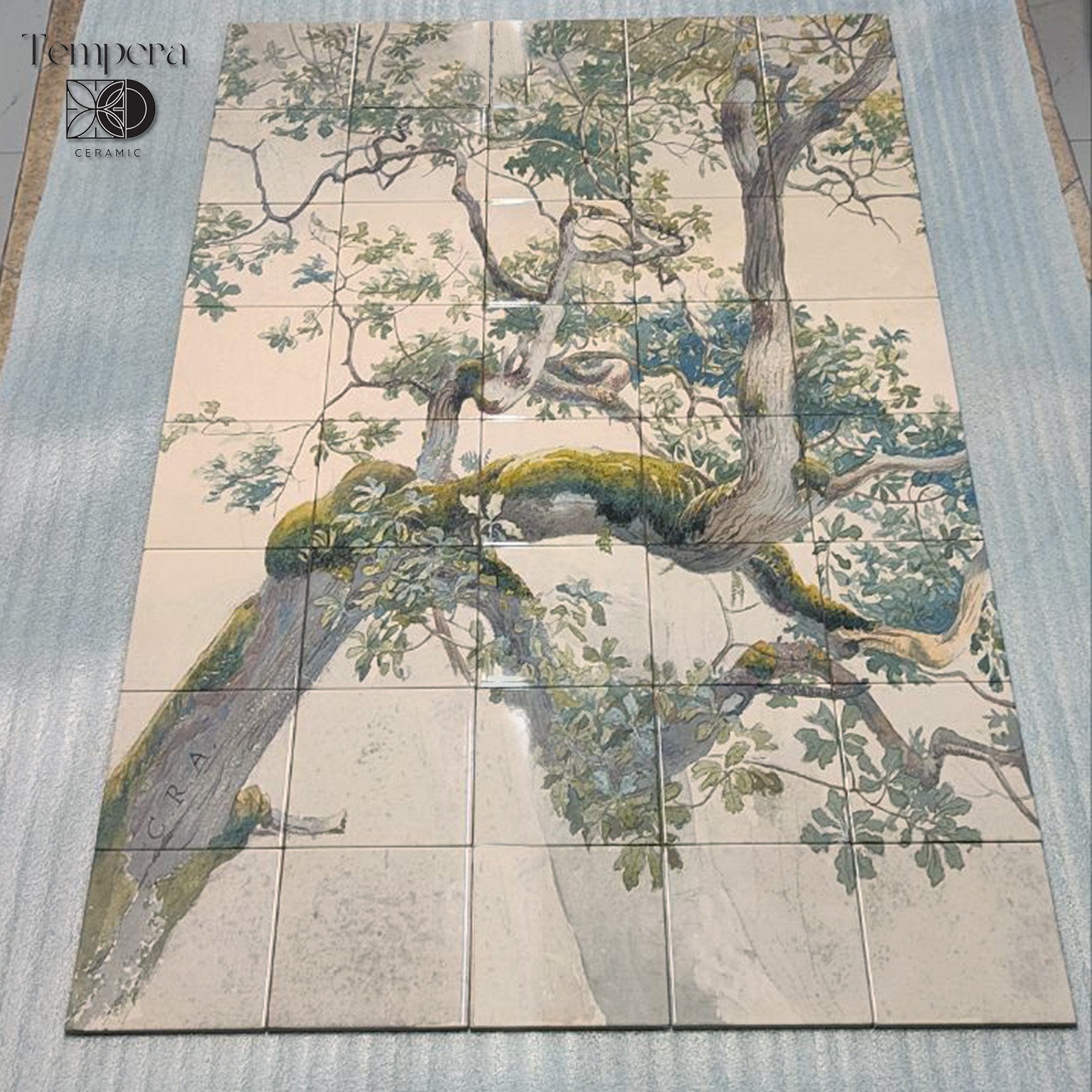 Tiles Mural Bathroom decor, Tree Branches by Charles Reginald Aston tiles