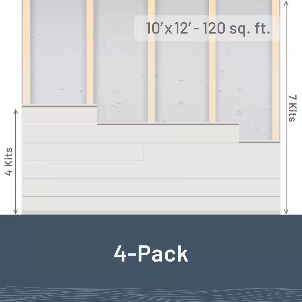 1 In. X 8 In. X 8 Ft. Timeless Primed White Smooth Nickel Gap Shiplap Wood Pine