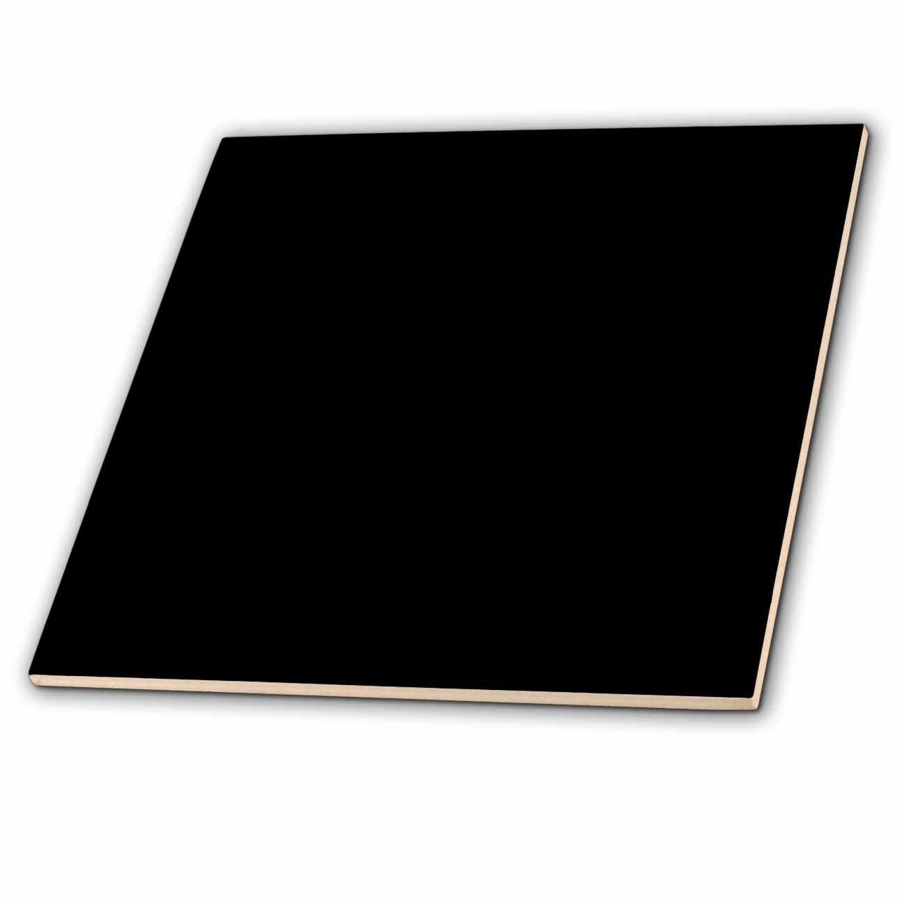 3dRose Black Tone Ceramic Tile 6-Inch Home Decor Accent Durable High Gloss Tile