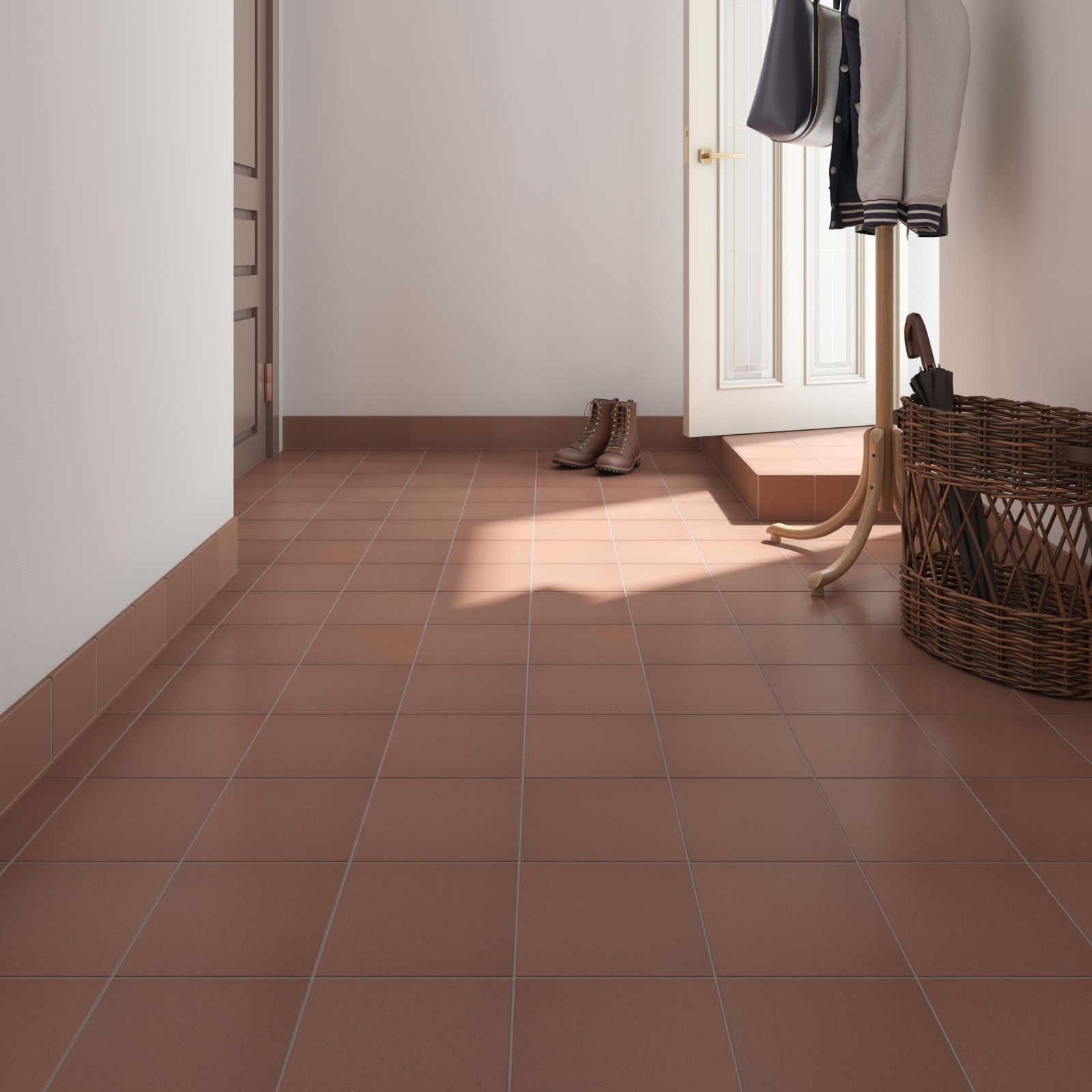 Abrasive Diablo Red 8″ x 8″ Quarry Floor Tile – 25 Pieces, 11.11 SQFT, Durable &