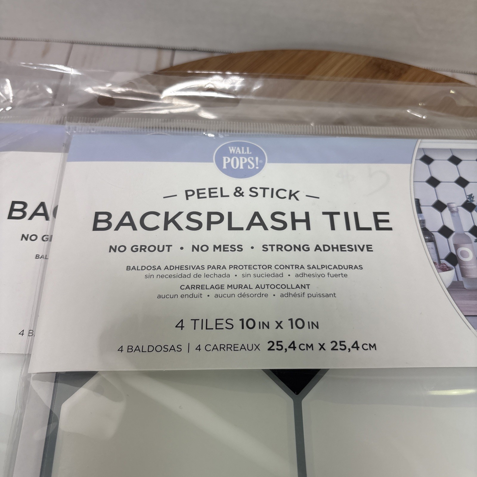 In Home Peel and Stick Backsplash Tetra 10×10 4 Sheets NH3886 Lot of 4