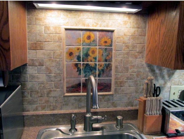 18 x 24 Art Claude Monet Mural Ceramic Decor Backsplash Bath Tile #209