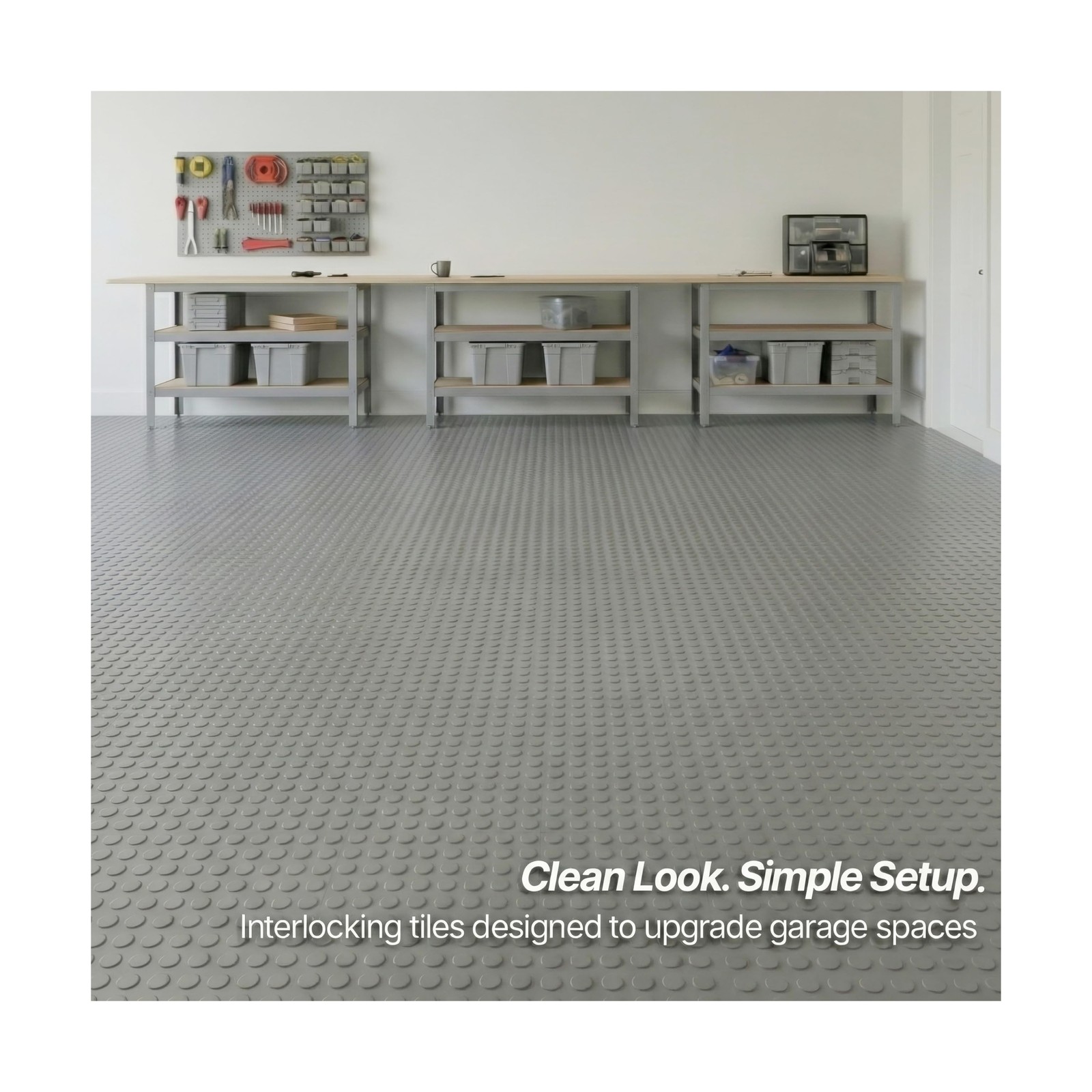 IncStores Nitro Tiles by FlooringInc 12″ x 12″ Interlocking Garage Floor Tile…