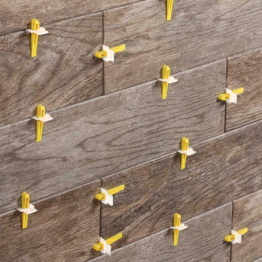 QEP LASH Curved Floor Tile Leveling System Clips Pt A -96-Pack & spacers Pt B