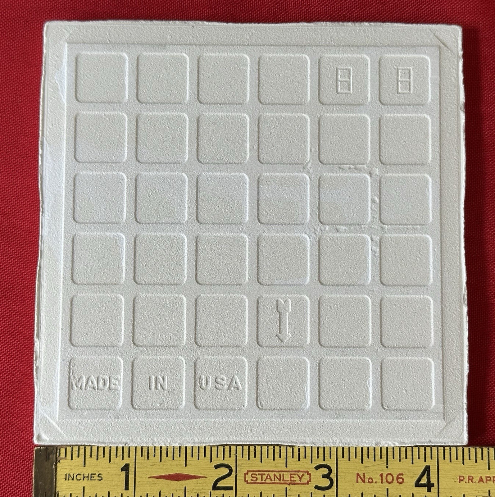 1 pc. Gloss – Bright – White: 4-1/4″ Ceramic Tile by Monarch Tile Co. USA, New