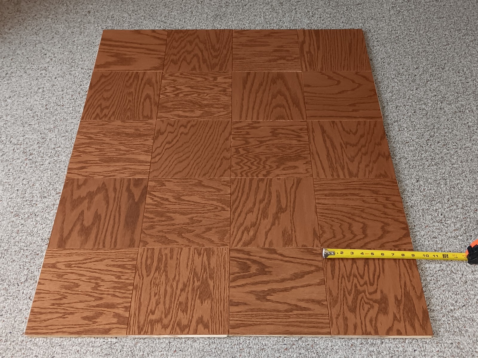 9 x 9 inch Red Oak Parquet Flooring Tile “GUNSTOCK” Premium Floor Prefinish NEW