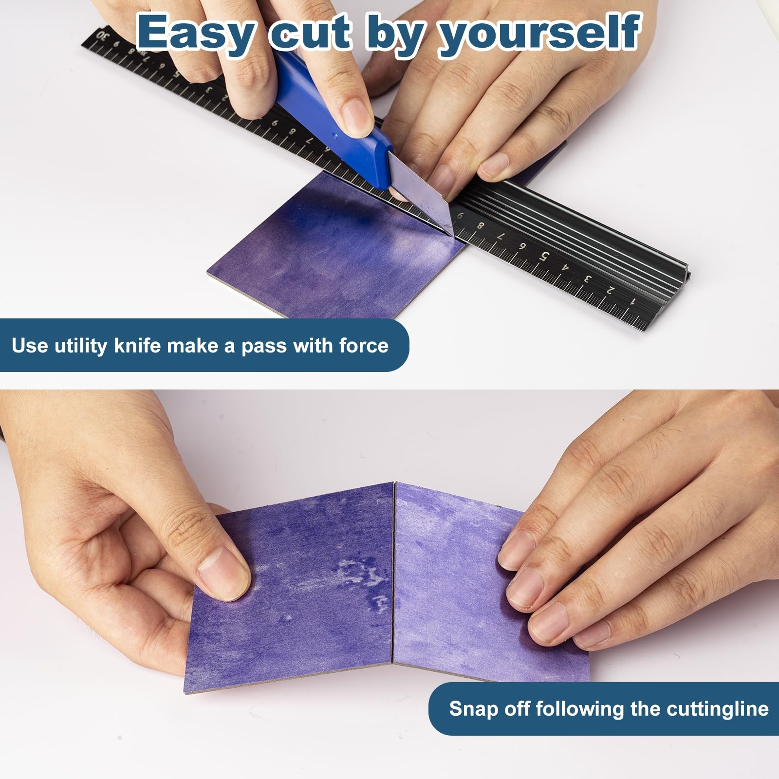 100 Sheets Metallic Peel and Stick Backsplash Tiles, 3″x6″ Vibrant Layered-Co…
