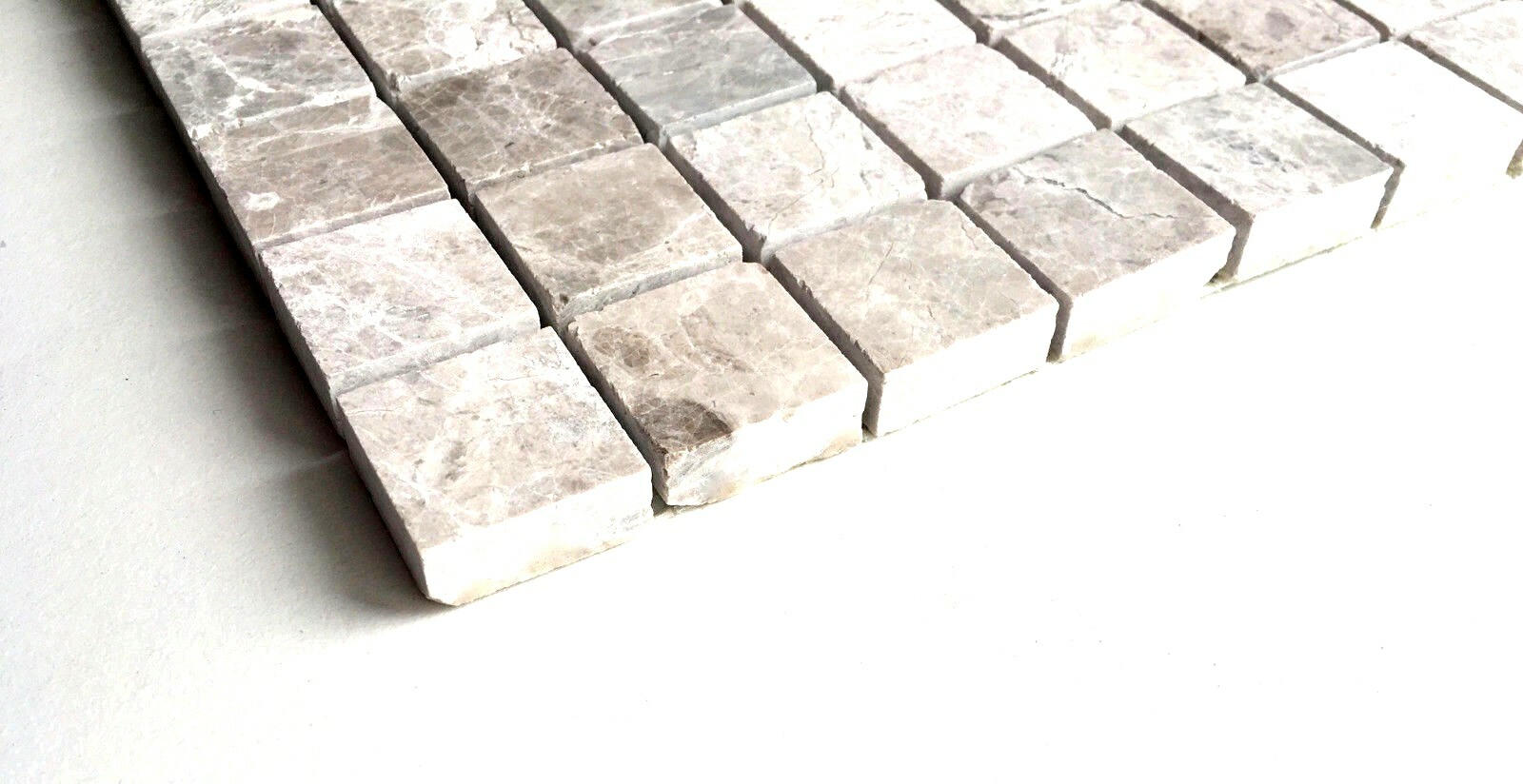 Gray 1×1 Honed Marble Mosaic Tile Backsplash Floor and Wall Kitchen Bath