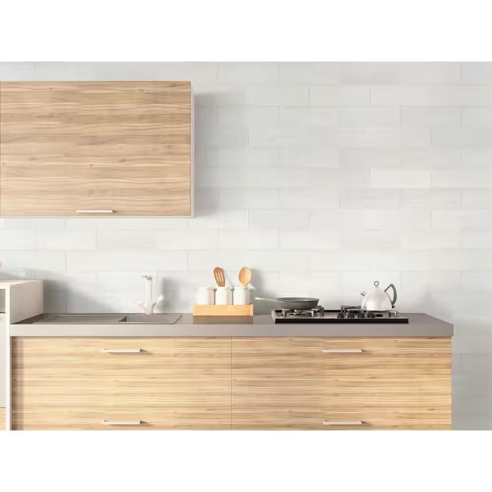 Bianco Dolomite Polished Marble Tile, 4 In. X 12 In. Floor and Wall (5 Sq. Ft./C