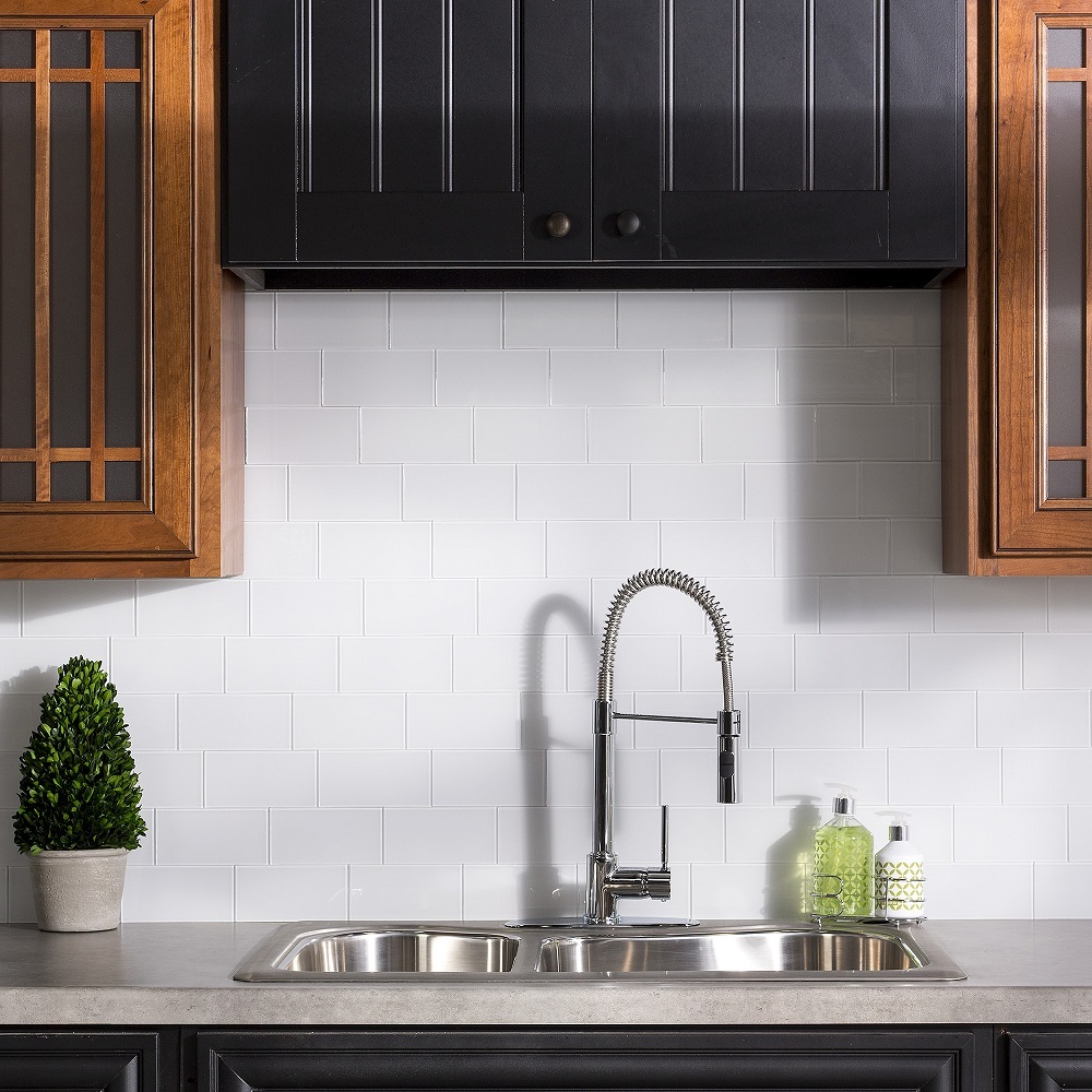 Aspect Peel and Stick Backsplash 3in x 6in Glass Tile (15 sq ft Kit)