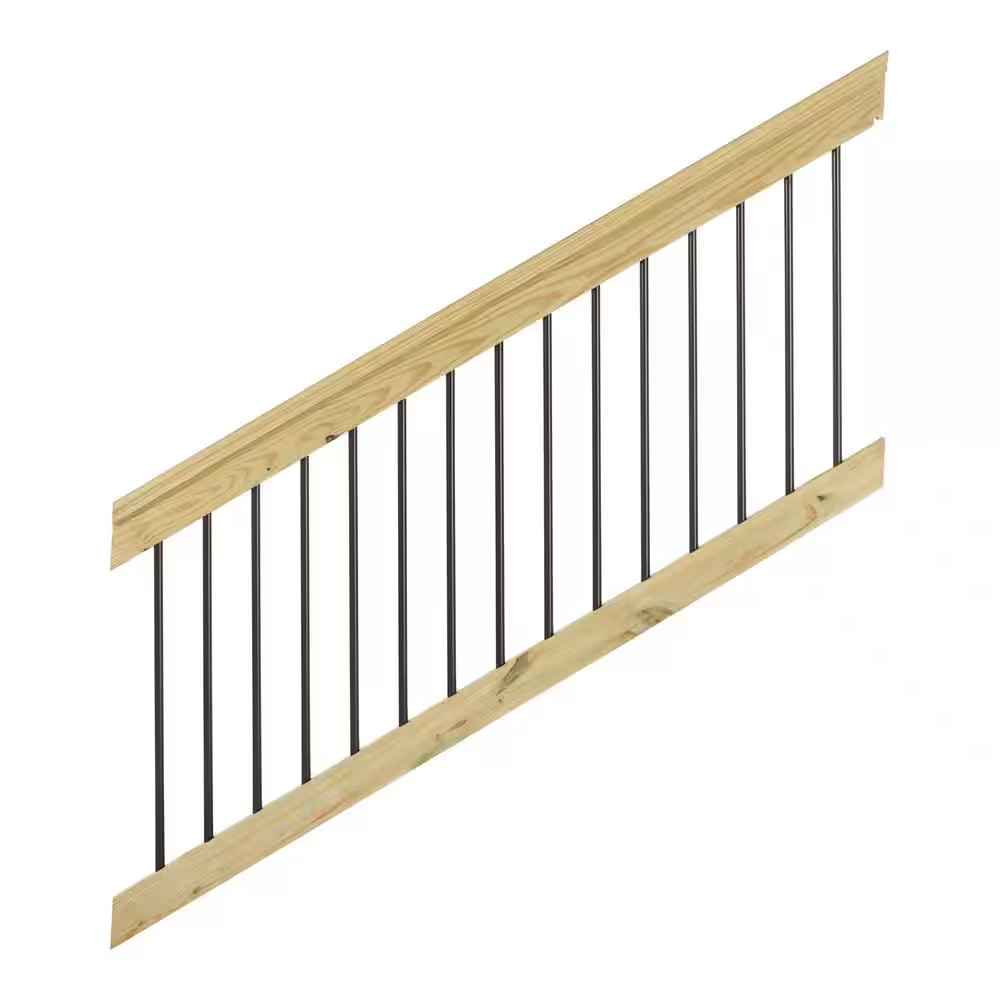 34 In. W X 72 In.H Pressure-Treated Southern Yellow Pine Wood Deck Stair Railing
