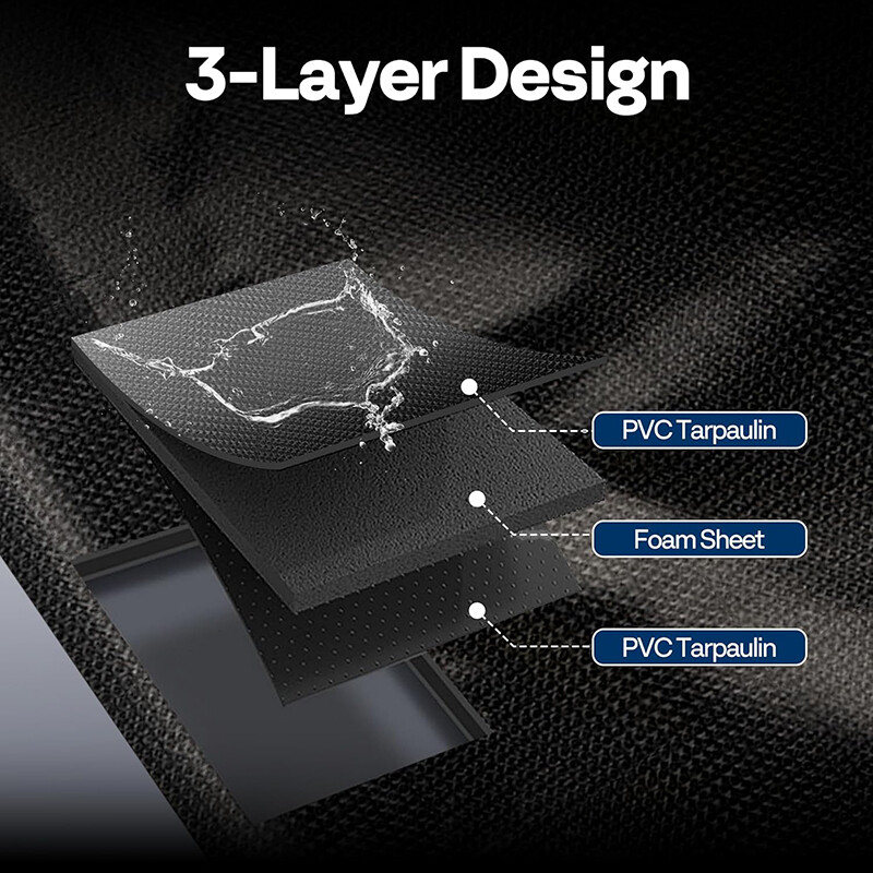 Car Containment Mat w/ Stay Put Corner Non-Slip Garage Floor Mats Raised Edge