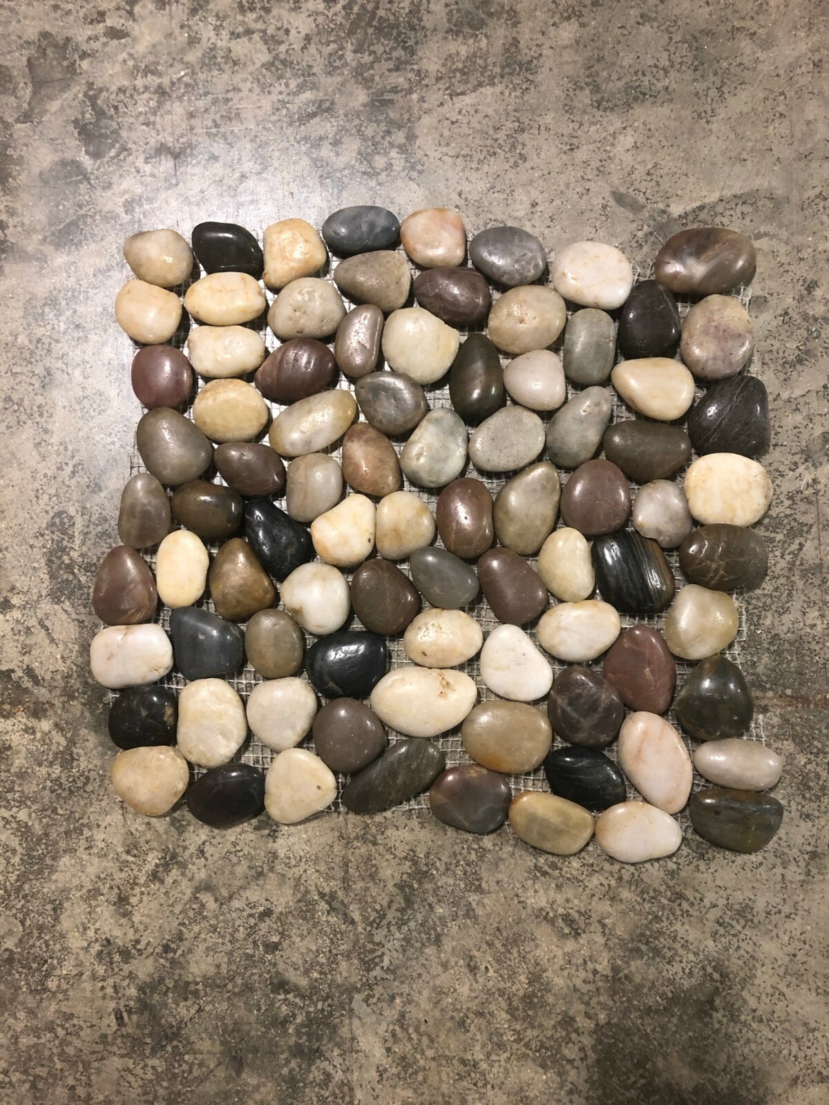 12×12 Tile Mixed Colors Pebble Shower Remodel Stone About 3×3 SAMPLE PIECE TS-14