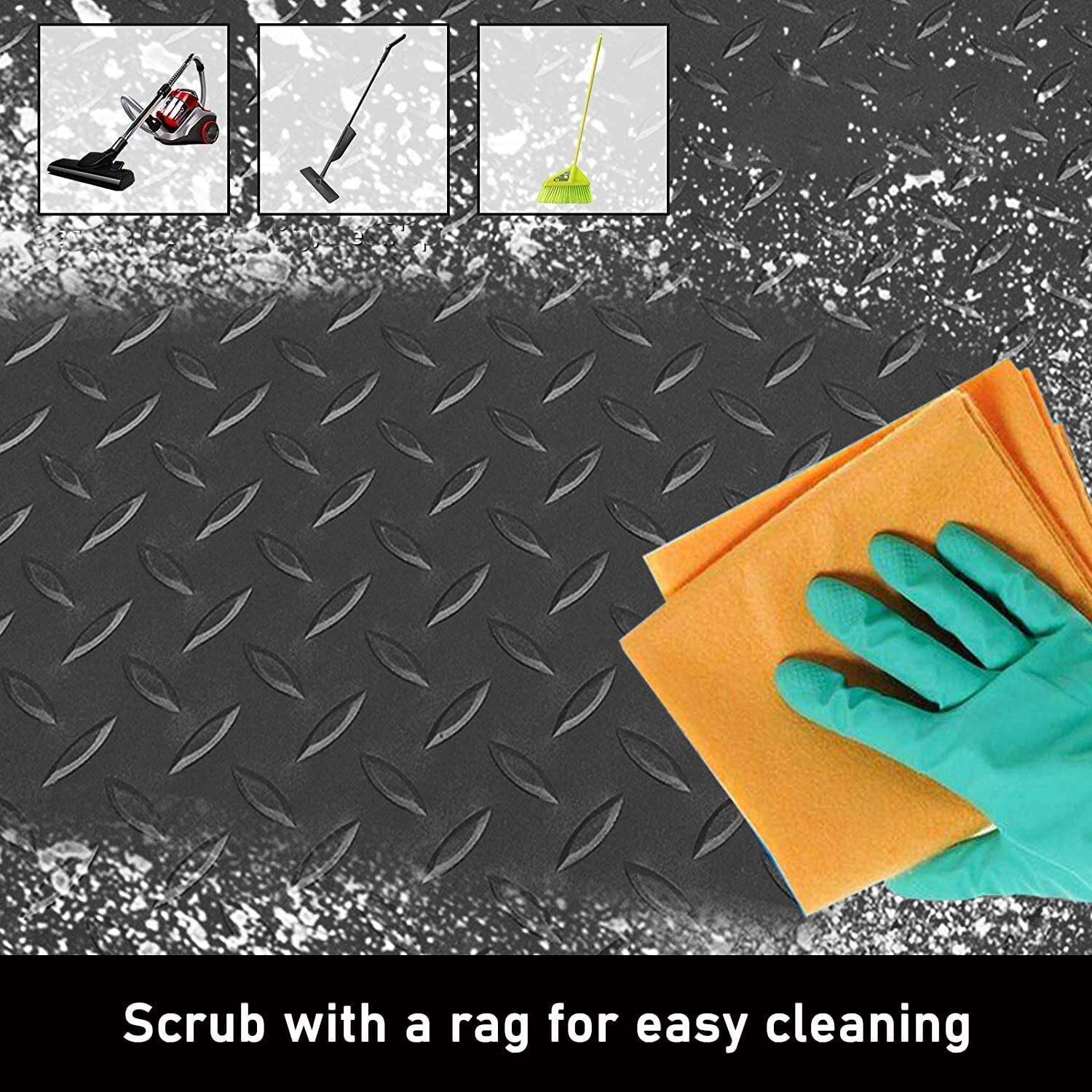 Garage Floor Mat Vinyl Flooring Roll Trailer Floor Covering Flooring Raised Mat